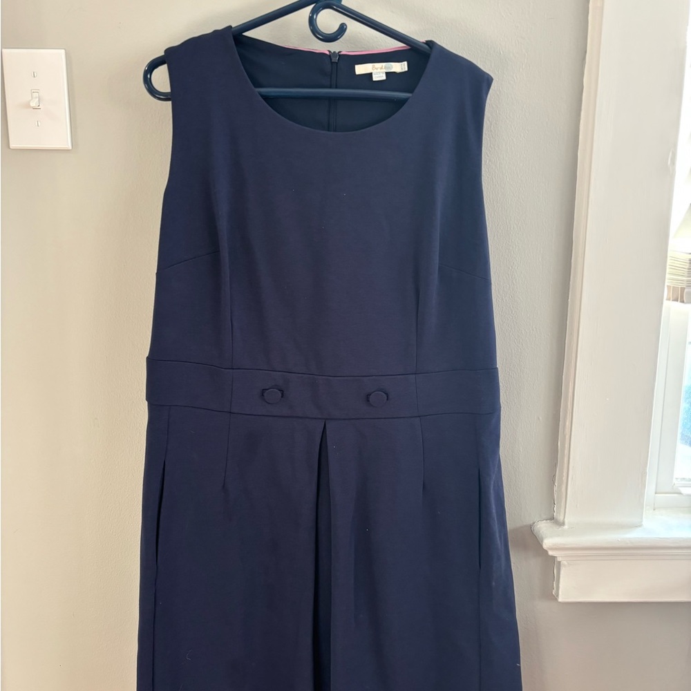 Boden Navy Sleeveless Midi Dress